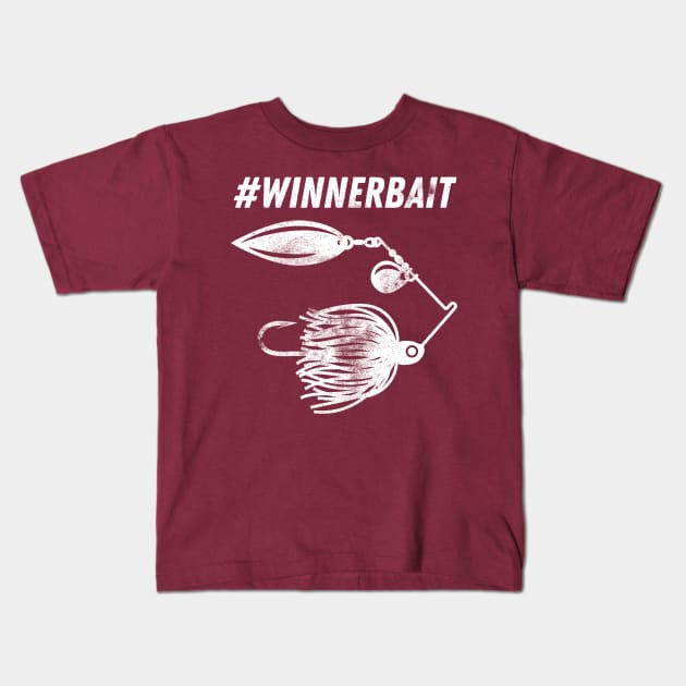 #WINNERBAIT (white) Kids T-Shirt by toadyco